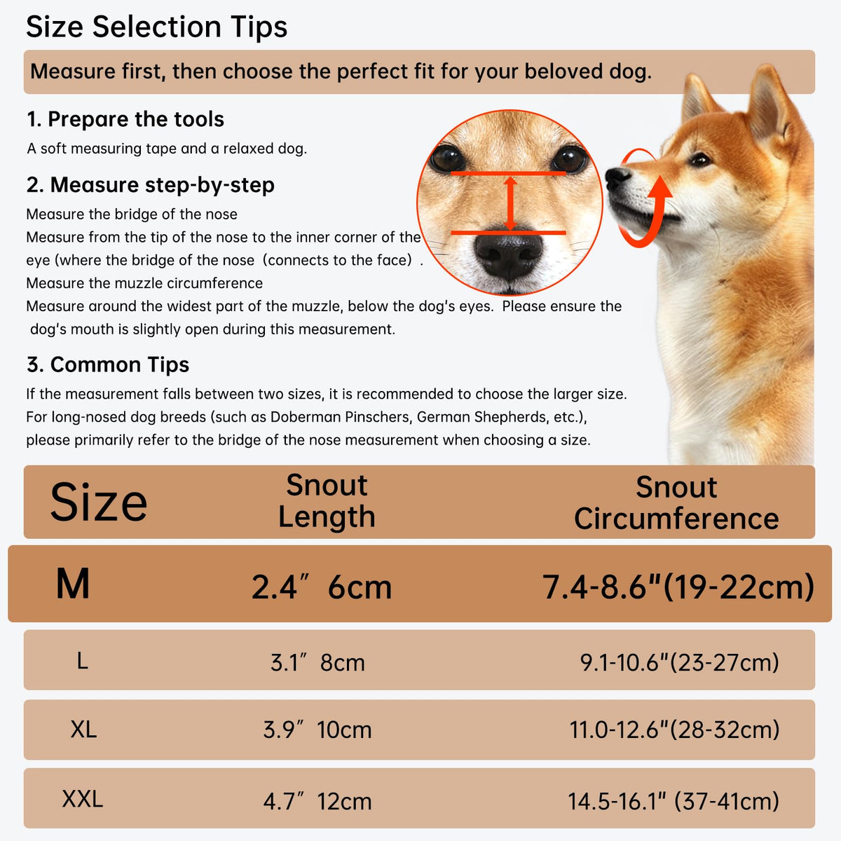 Breathable Basket Dog Muzzle for Medium & Large Dogs