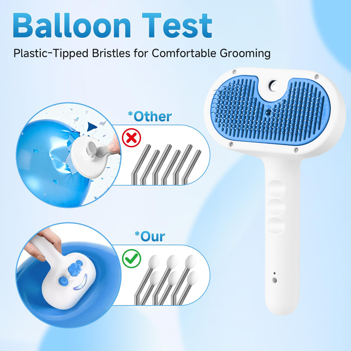 Pet Steam Brush for Dogs & Cats