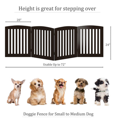Wooden Freestanding Foldable Dog Gate