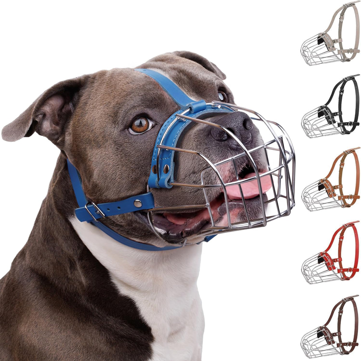 Breathable Metal Basket Muzzle for Large Dogs