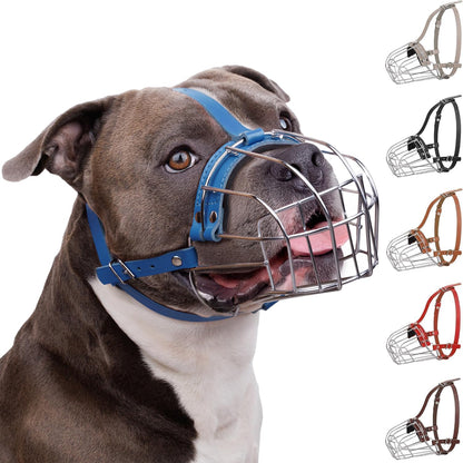 Breathable Metal Basket Muzzle for Large Dogs
