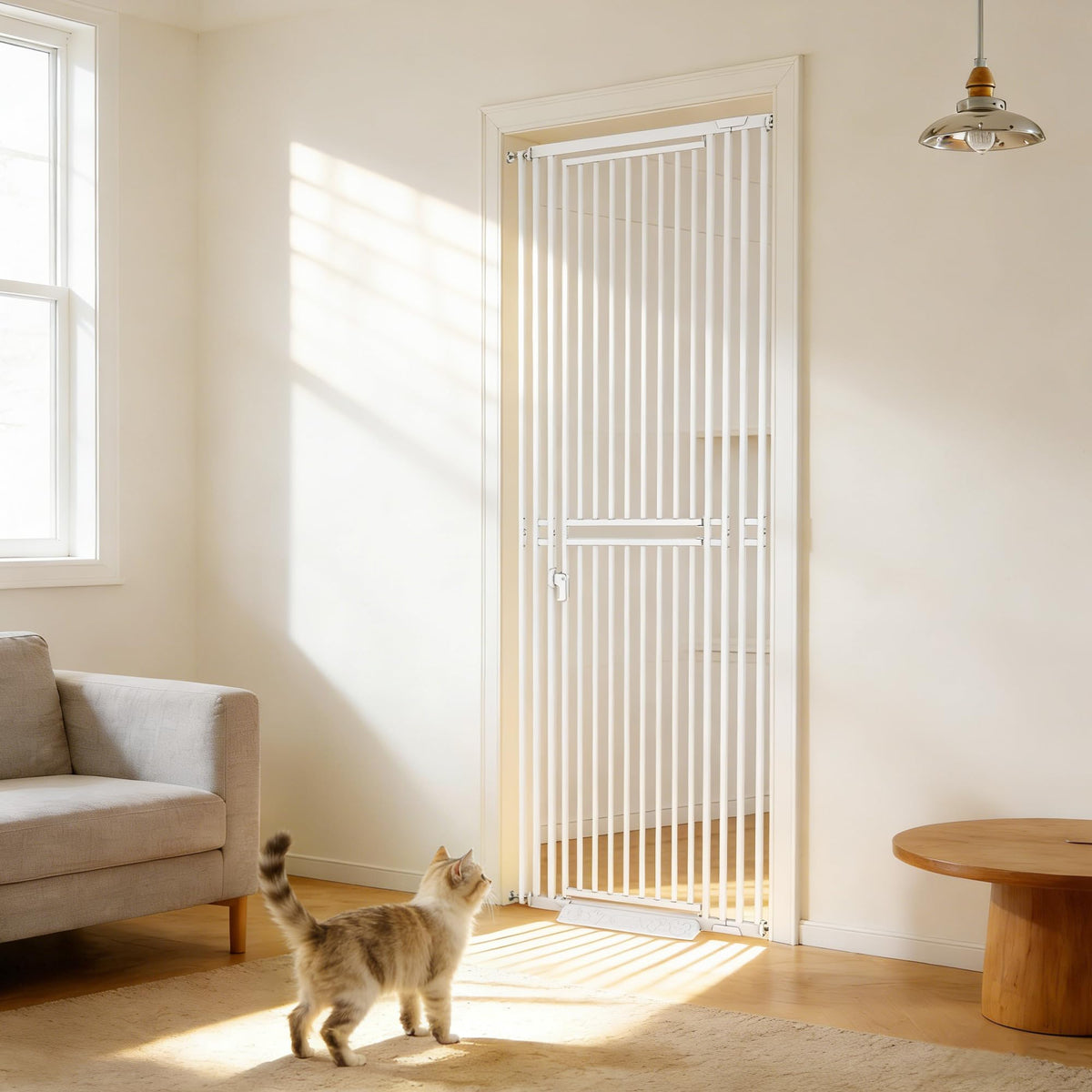 Extra Tall Cat Gate With No-Drill Installation