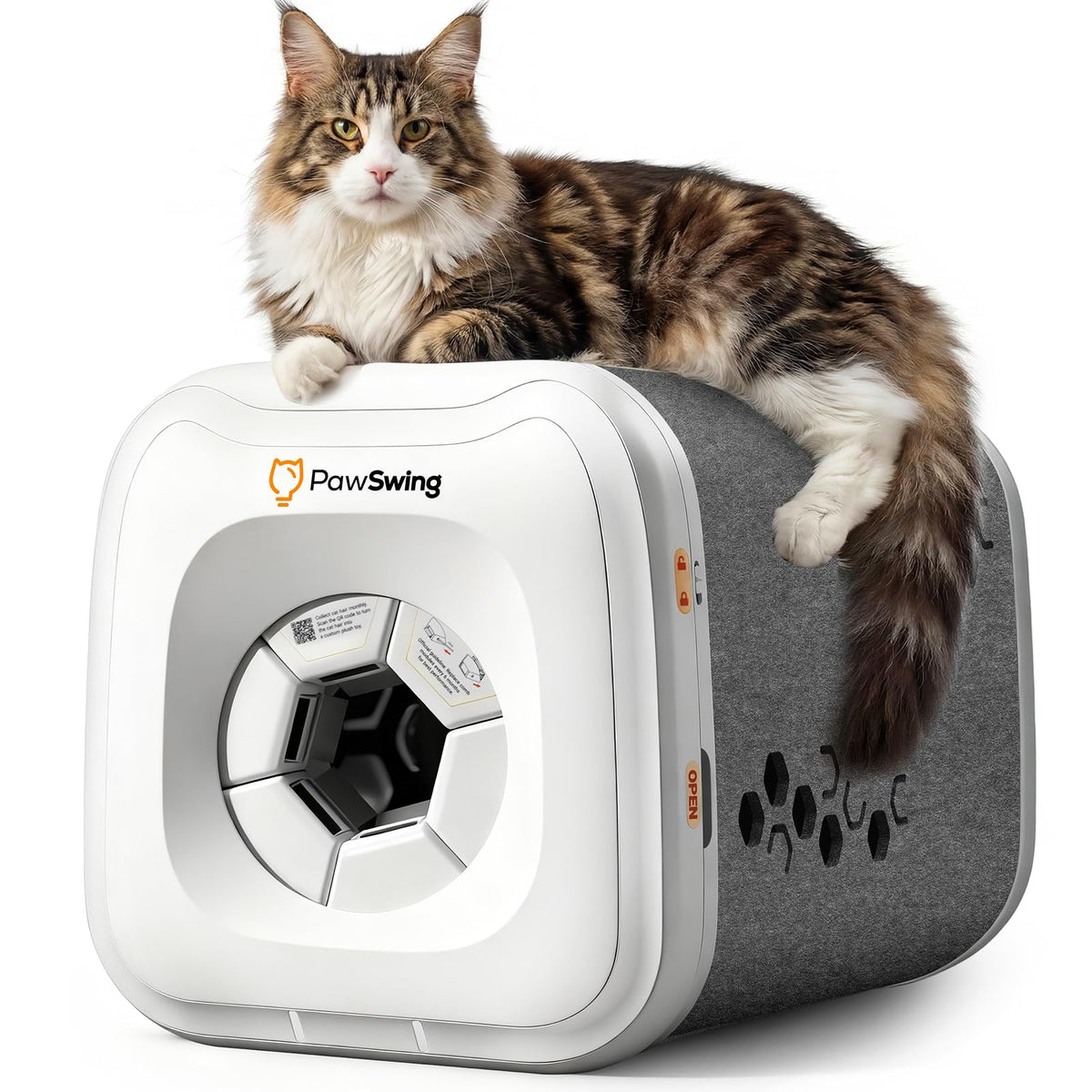 Cat Self-Grooming House With Tongue-Inspired Brush