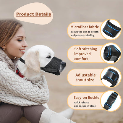 Soft Breathable Mesh Dog Muzzle