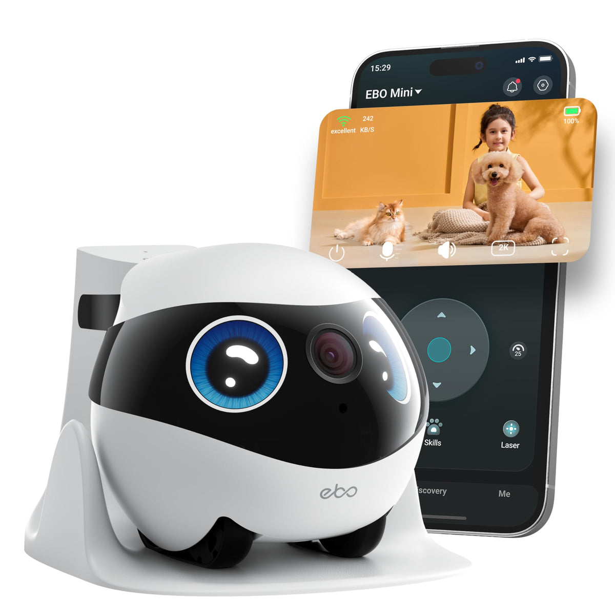 EBO Mini 2K Mobile Pet Camera Robot