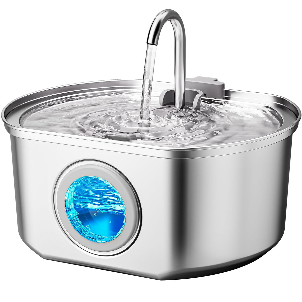 Stainless Steel Cat Water Fountain With Quiet Flow