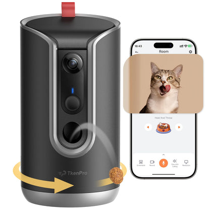 Pet Camera With Remote Treat Dispenser