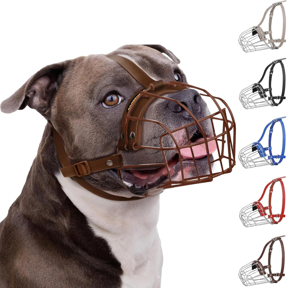 Breathable Metal Basket Muzzle for Large Dogs