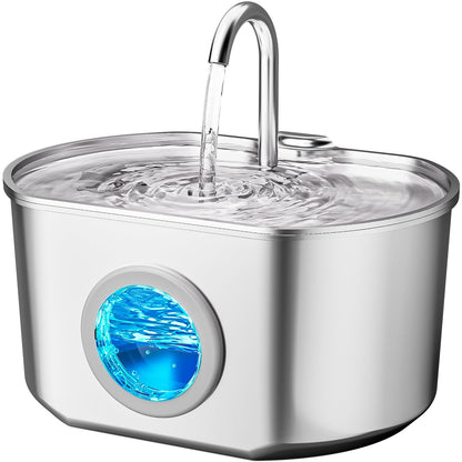 Stainless Steel Cat Water Fountain With Quiet Flow