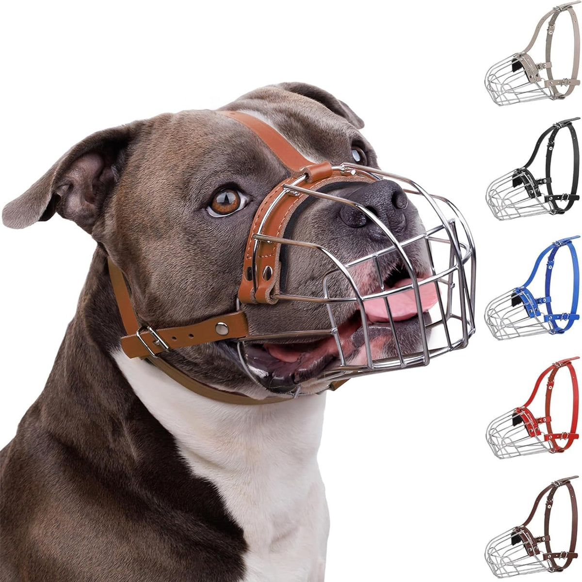 Breathable Metal Basket Muzzle for Large Dogs