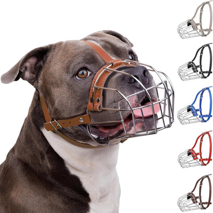 Breathable Metal Basket Muzzle for Large Dogs