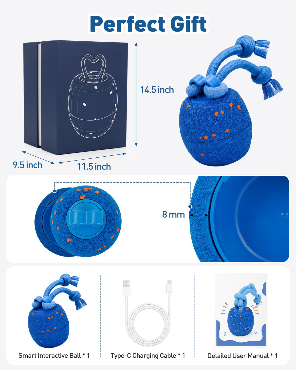 Smart Interactive Dog Ball With Automatic Motion