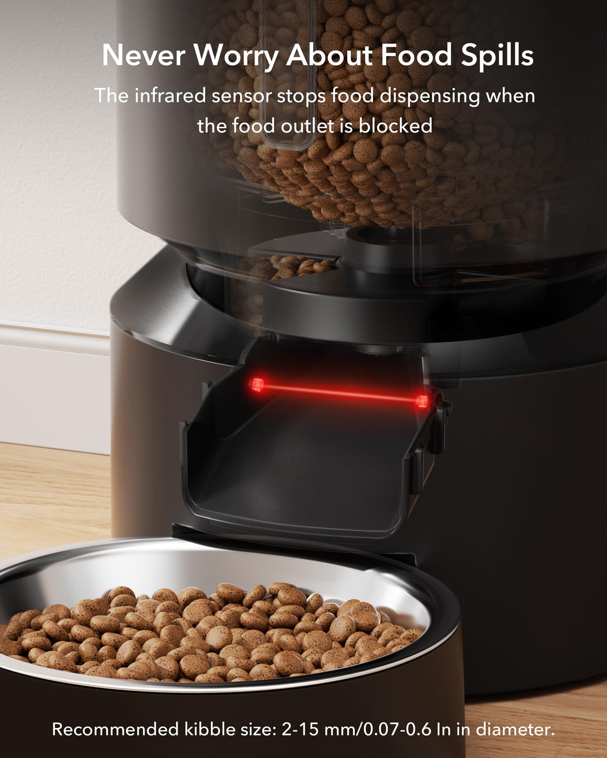 5L Automatic Cat Feeder With Dual Steel Bowls