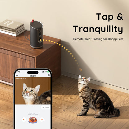 Pet Camera With Remote Treat Dispenser