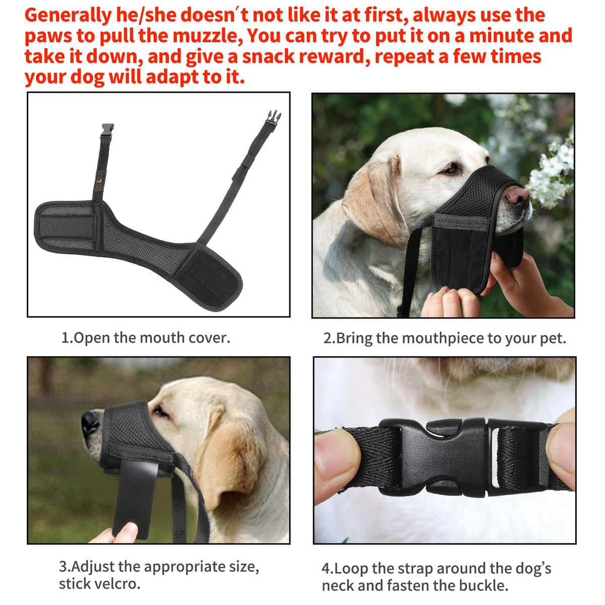 Soft Breathable Mesh Dog Muzzle