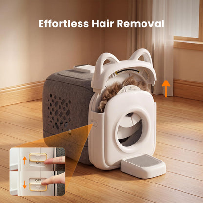 Smart Cat Self-Groomer With Feeder & Tracking