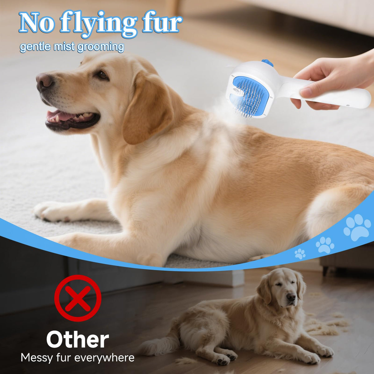 Pet Steam Brush for Dogs & Cats