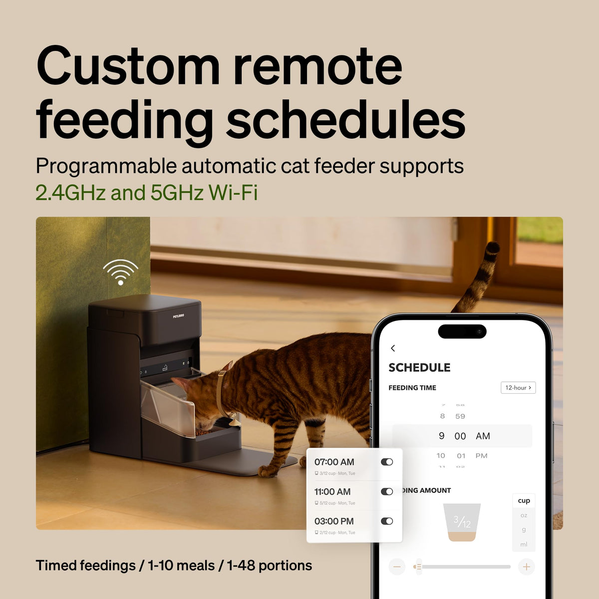 RFID Cat Feeder With Personalized Meal Access