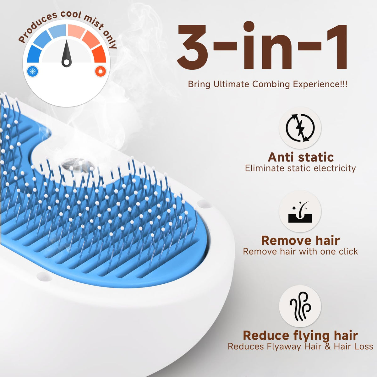 Pet Steam Brush for Dogs & Cats