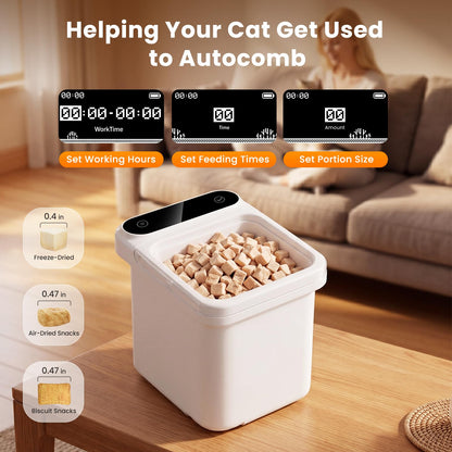 Smart Cat Self-Groomer With Feeder & Tracking