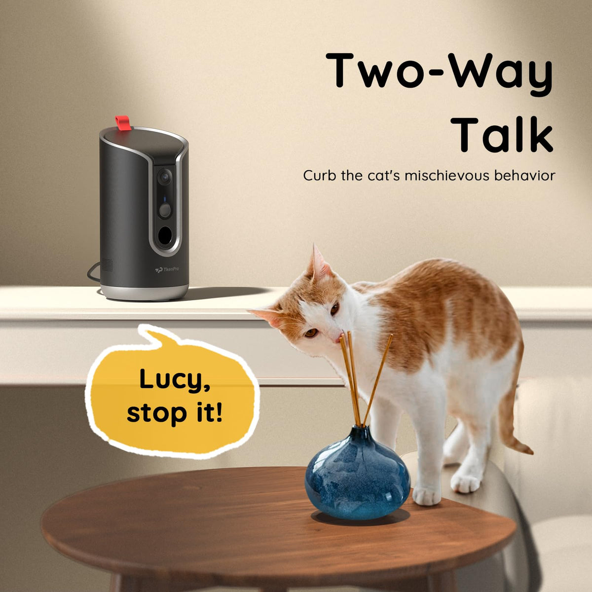 Pet Camera With Remote Treat Dispenser