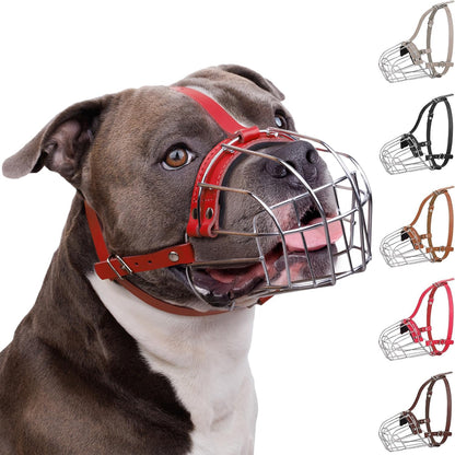 Breathable Metal Basket Muzzle for Large Dogs