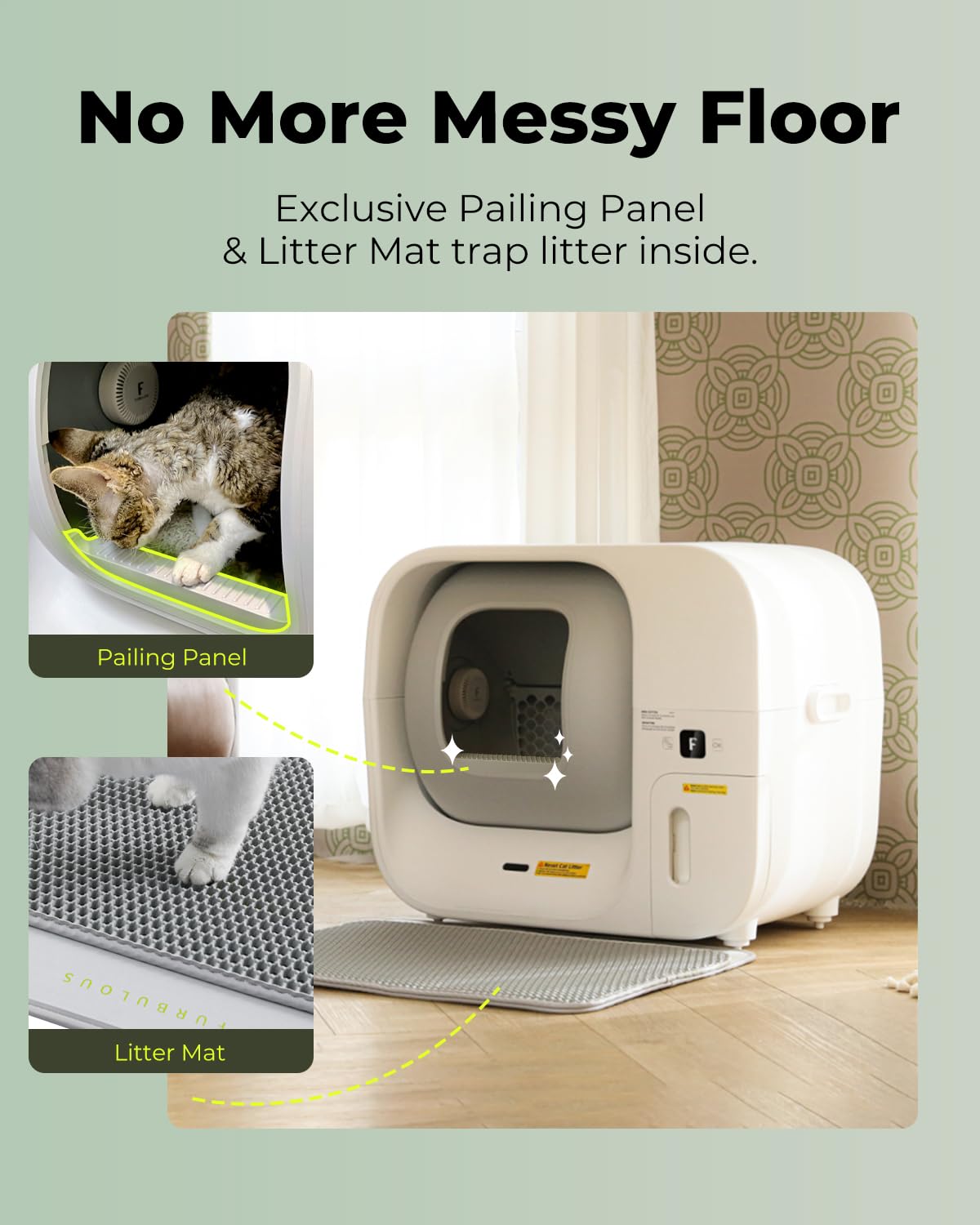 Self-Cleaning Litter Box With Auto Waste Packing