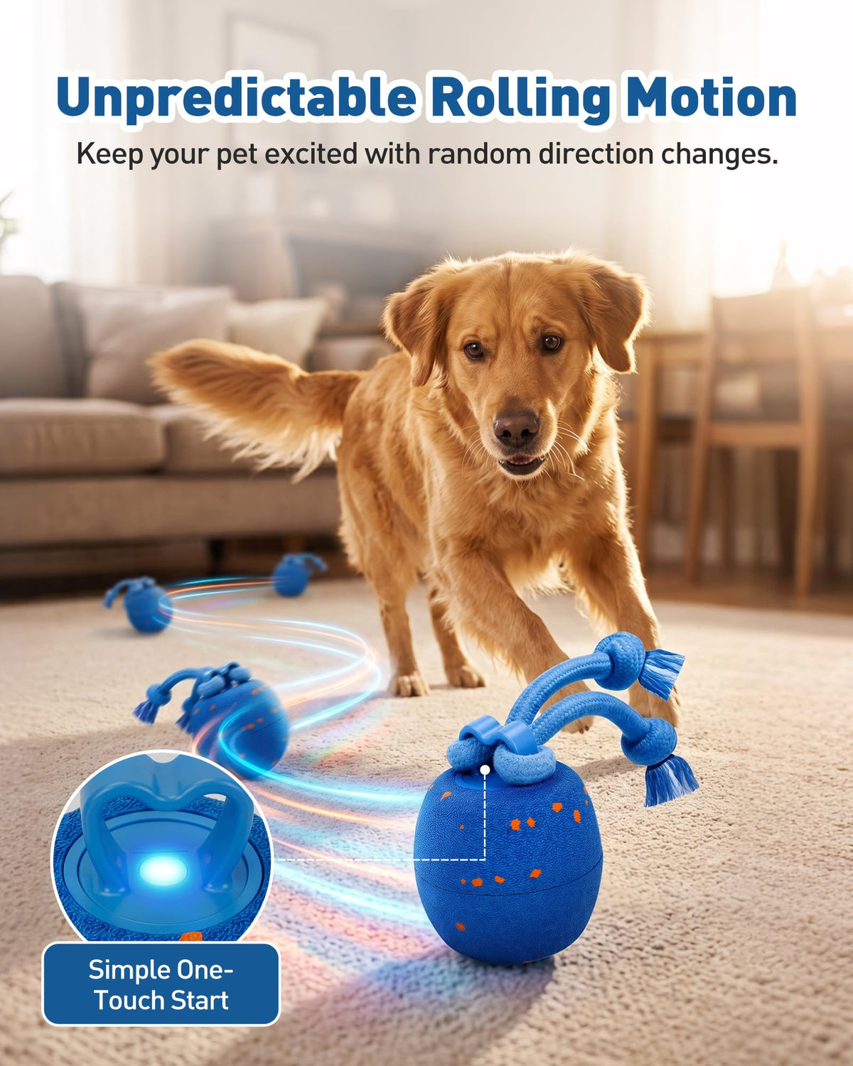 Smart Interactive Dog Ball With Automatic Motion