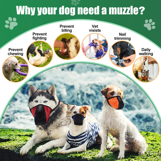 Shinylin 6 Sizes Dog Muzzle Basket Air Mesh Muzzle