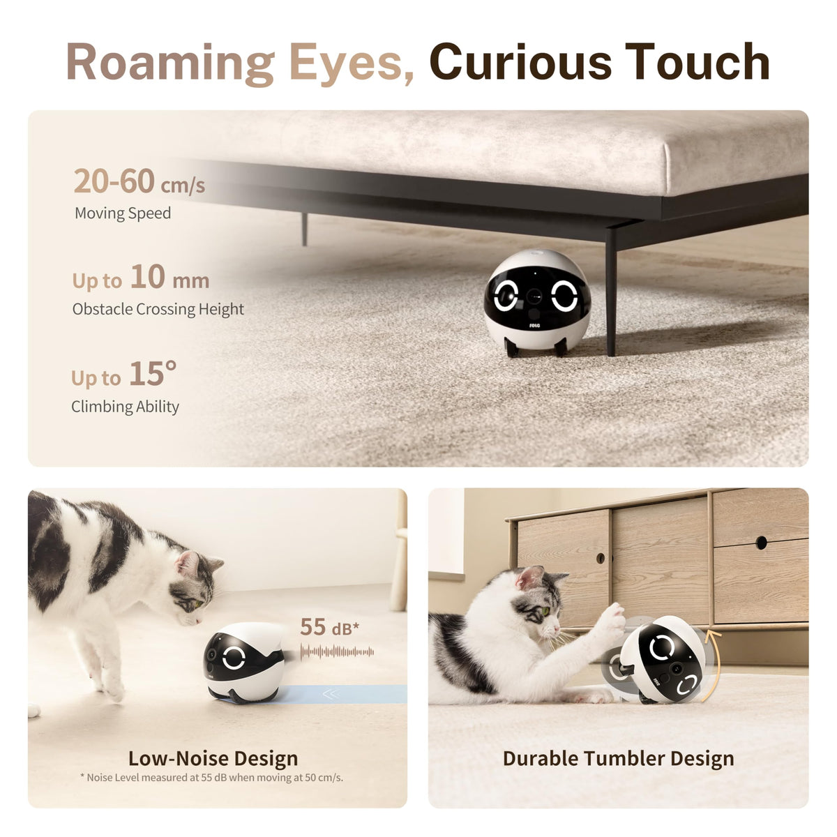 EBO ROLA Mini 2K Mobile Pet Camera Robot