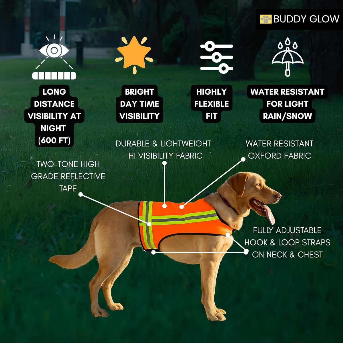 High-Visibility Reflective Dog Safety Vest