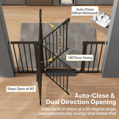 Extra Wide Dog Gate for Stairs – 2 Pack