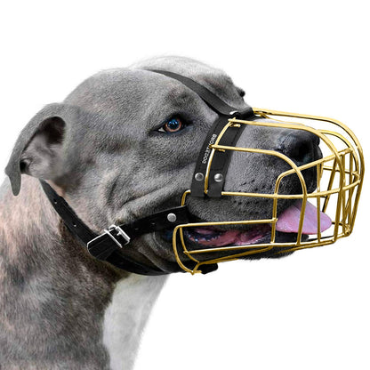 Breathable Metal Basket Muzzle for Large Dogs