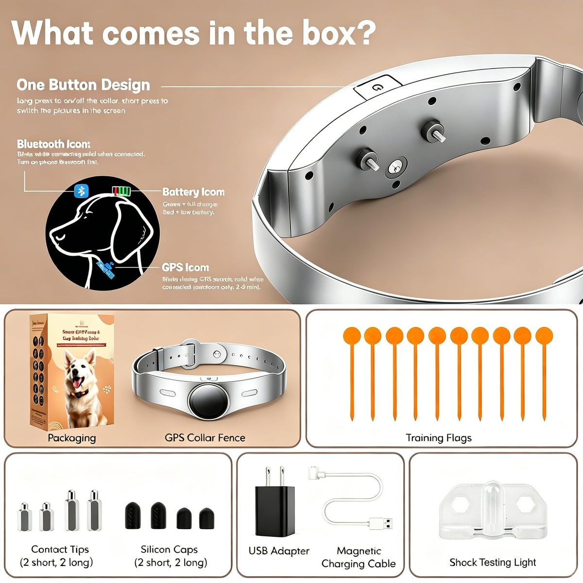 GPS Wireless Dog Fence System With Free App
