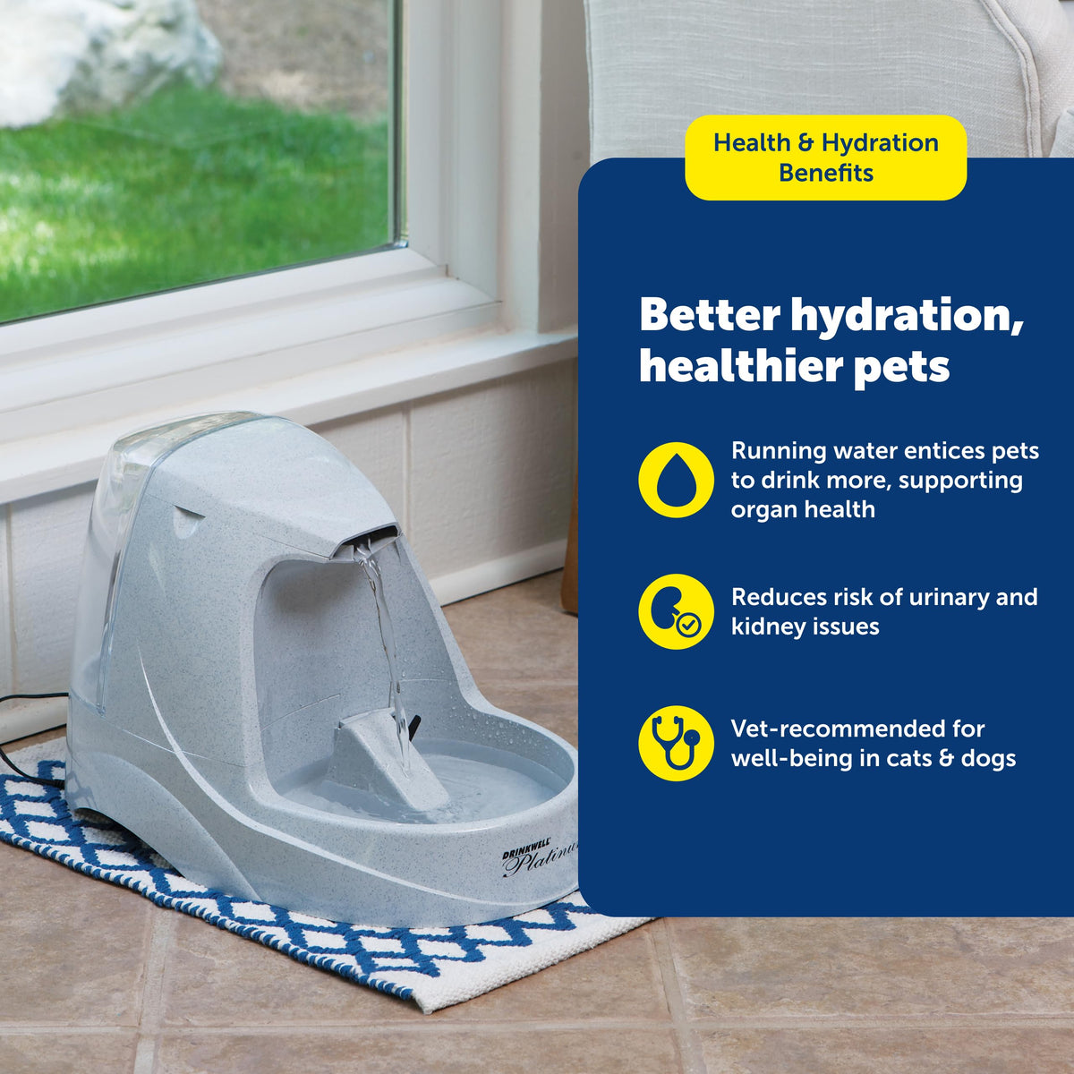 5L Pet Water Fountain With Continuous Fresh Flow