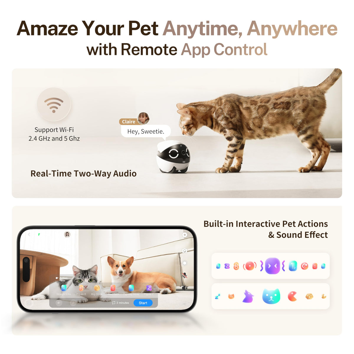 EBO ROLA Mini 2K Mobile Pet Camera Robot
