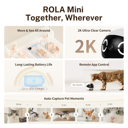 EBO ROLA Mini 2K Mobile Pet Camera Robot