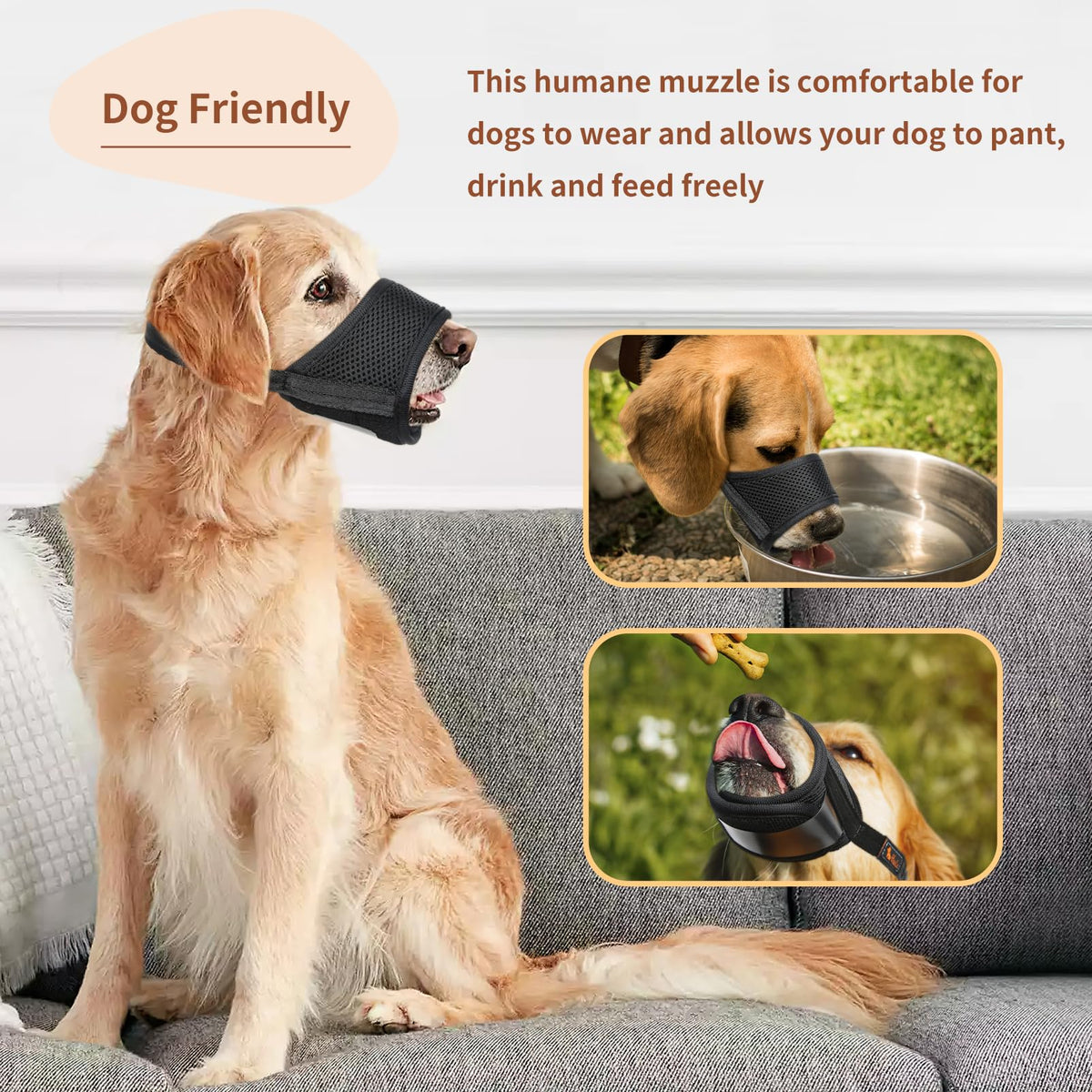 Soft Breathable Mesh Dog Muzzle