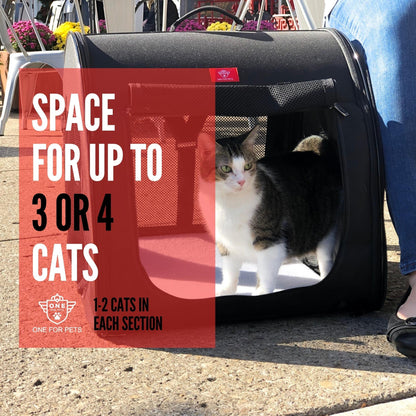 Portable 2-in-1 Double Pet Travel Kennel